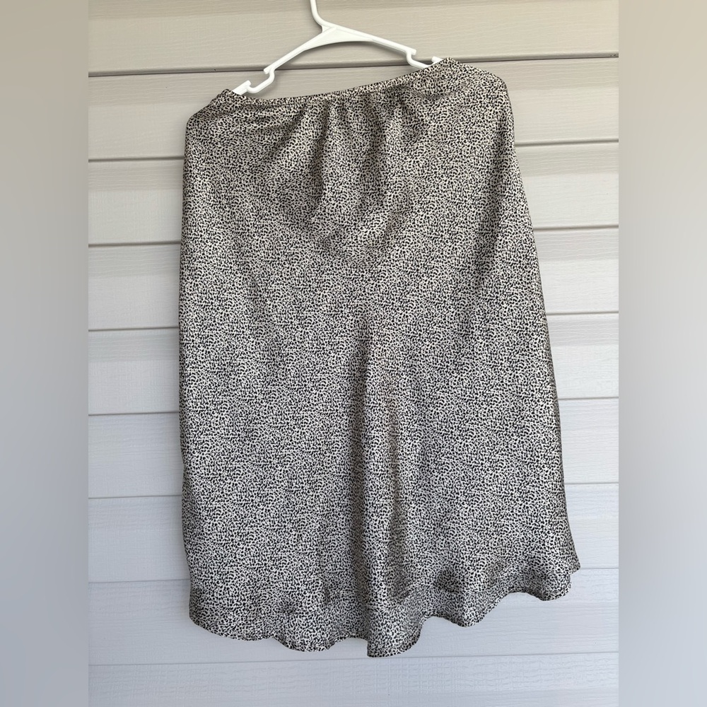 Neutral Printed A-Line Skirt - White/Black